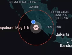 Telah Terjadi Gempa Bumi dengan Kekuatan 5.6 SR di Bengkulu Selatan