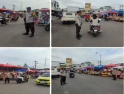 Polsek Gading Cempaka Atur Lalu Lintas Kendaraan di Pasar Panorama