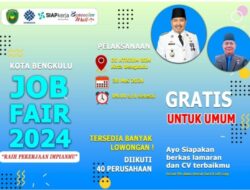 Pemkot Bengkulu Gelar JOBFAIR Ratusan Lowongan Kerja pada 30 Mei 2024