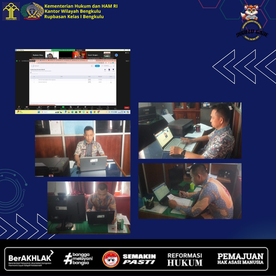 Rupbasan Bengkulu Ikuti Zoom Meeting Kegiatan Pra Rekonsilisasi Data Laporan Keuangan dan Barang Milik Negara