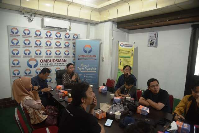 Suasana rapat di Kantor Ombudsman RI Perwakilan Bengkulu