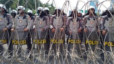 Ilustrasi pengamanan polisi