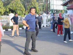 Kanwil Kemenkumham  Lakukan Hidup Sehat dengan Senam Pagi Bersama Antar Pegawai