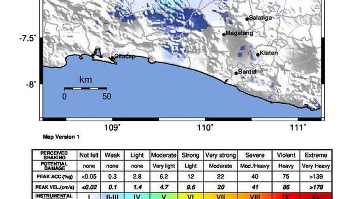 Titik Gempa di Batang