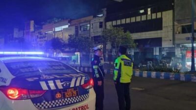 Pantau Arus Lalu Lintas dan Cegah Aksi Balap Liar, Satlantas Polresta Bengkulu Patroli Blue Light