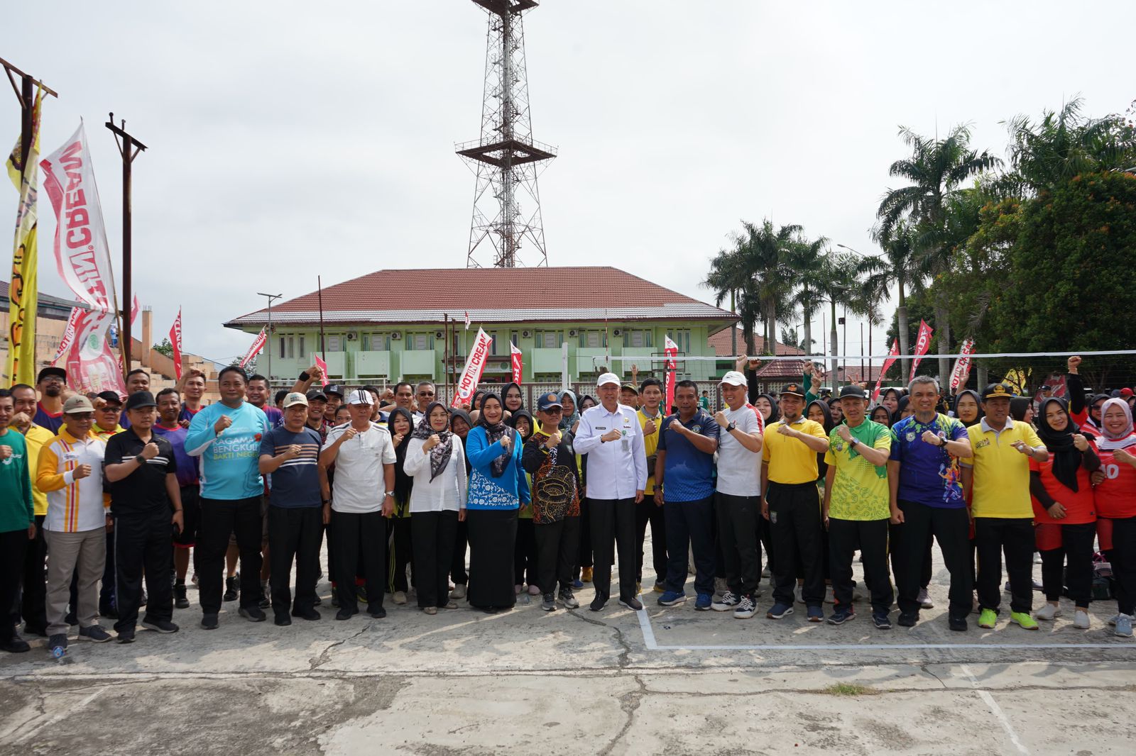 Semarakkan HUT ke-79 RI, Pemprov Bengkulu Gelar Turnamen Voli Antar OPD dan Instansi Vertikal