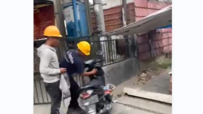 Dua terduga pelaku menyamar jadi petugas PLN yang terduga maling trafo milik PLN di surabaya