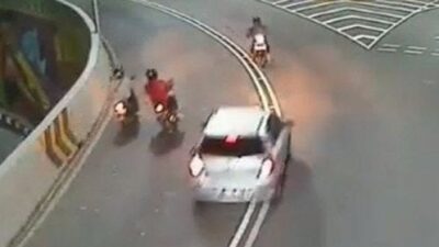 Kecelakaan lalulintas di Overpass Manahan Solo