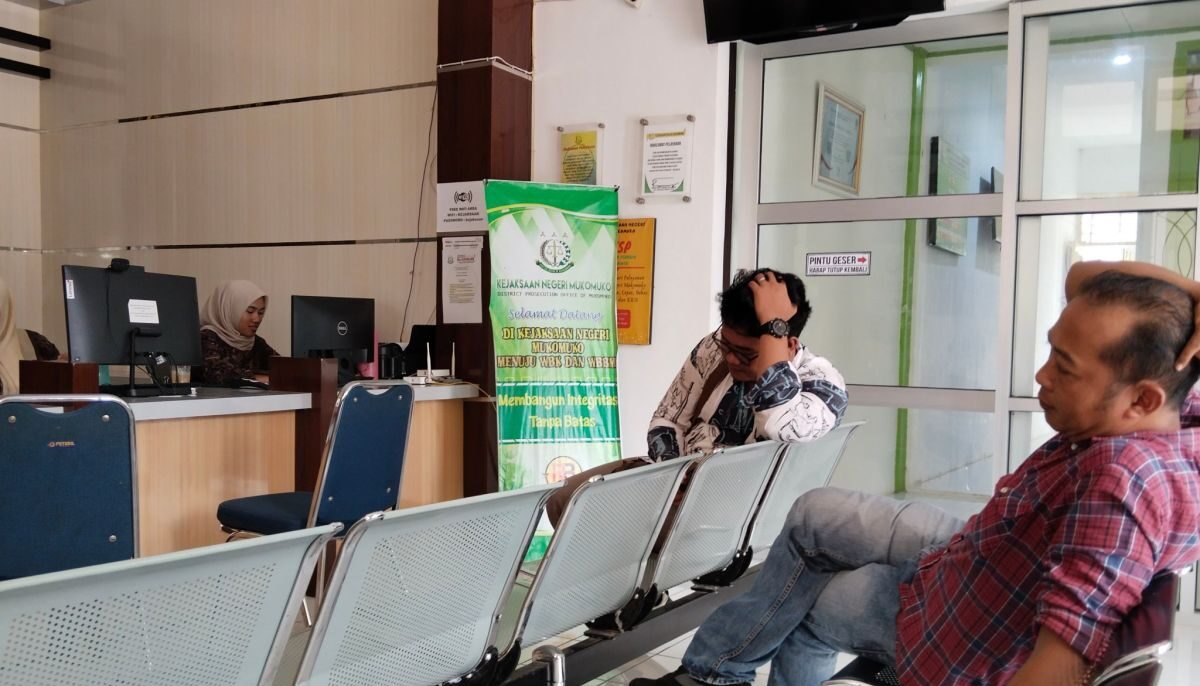 Ruang tunggu Kantor Kejaksaan Negeri Mukomuko, Selasa (3/9/2024)
