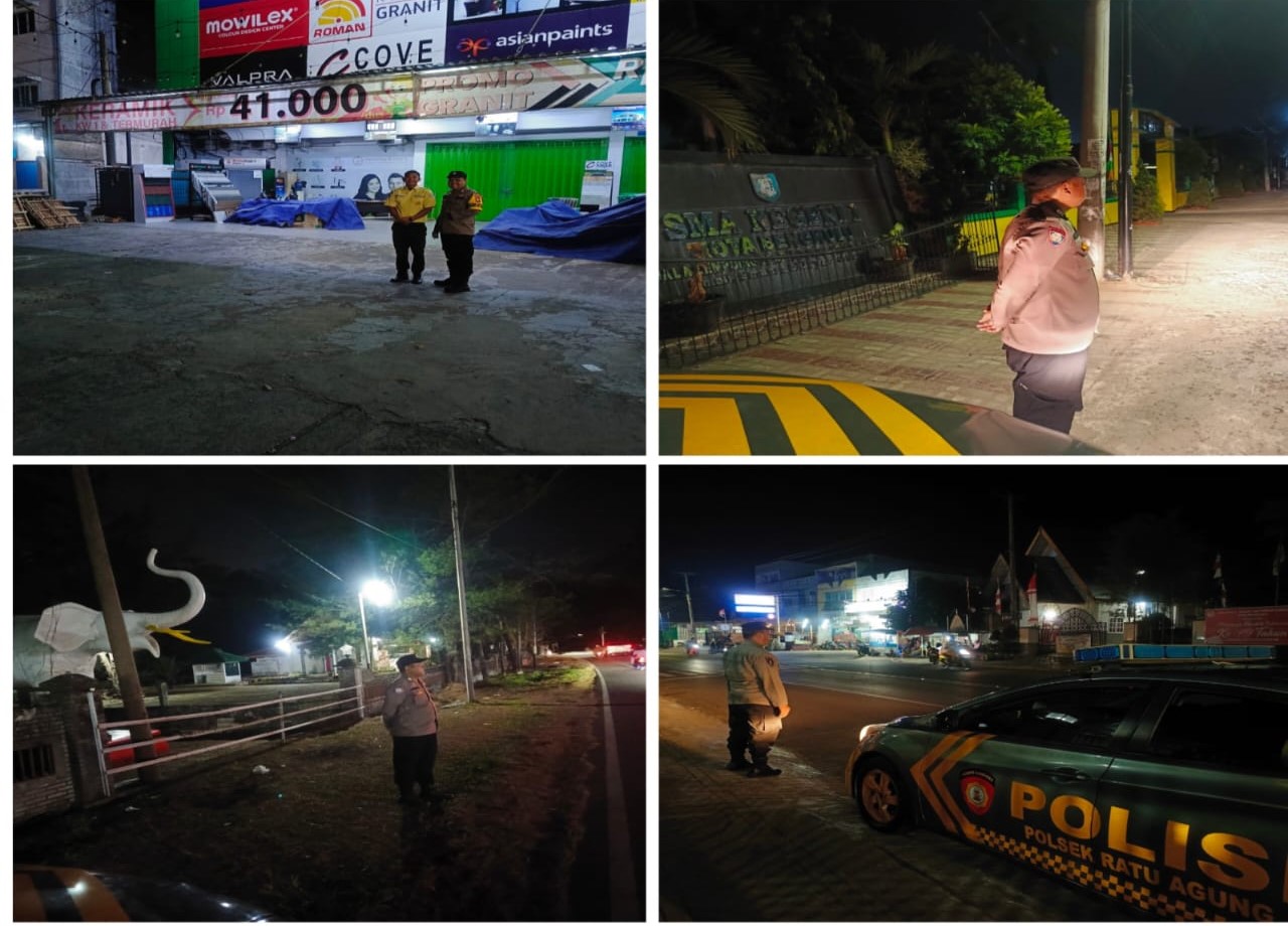 Personel Patroli Polsek Ratu Agung Polresta Bengkulu melakukan Patroli rutin di seputran wilayah hukum polsek Ratu Agung.