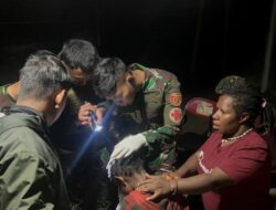 Senggol Atap Seng Hingga Luka Satgas Mobile Yonif 323 Gercep Berikan Pengobatan