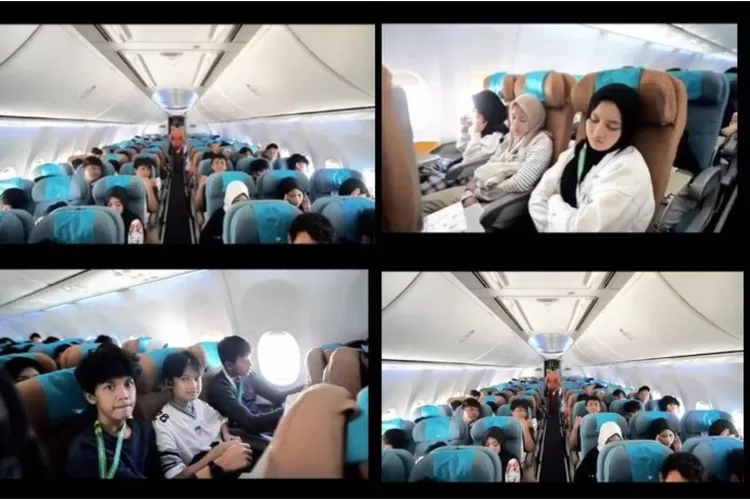 Siswa SMP Study Tour sewa Pesawat Garuda