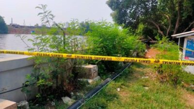 Garis polisi penemuan jasad wanita tanpa kepala
