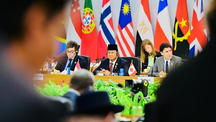 Presiden Prabowo saat memberikan pernyataann di sesi pertama KTT G20 Brasil.