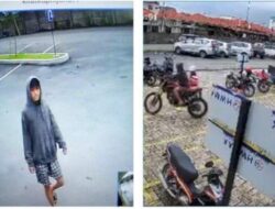 Motor Trail Terparkir di Depan Kafe di Embat Maling Aksinya Viral Terekam CCTV