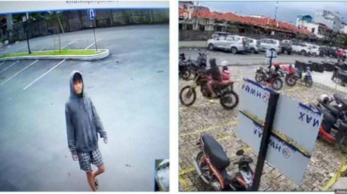 Jepretan layar maling sepeda motor jenis Honda CRF di kafe Kilat Kuphi, Jalan Karya Kasih, Medan Johor