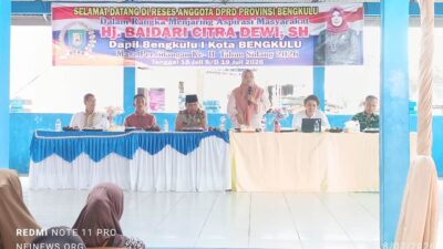 Baidari Citra Dewi: Aspirasi Warga Akan Diperjuangkan Sesuai Kewenangan DPRD Provinsi Bengkulu