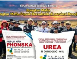 FABB Minta Kementan dan Mabes Polri Usut Dugaan Mafia Pupuk Bersubsidi di Bengkulu