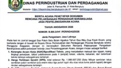 Di Tengah Efisiensi, Disperindag Bengkulu Anggarkan Hampir Rp 2 Miliar untuk Jasa Acara